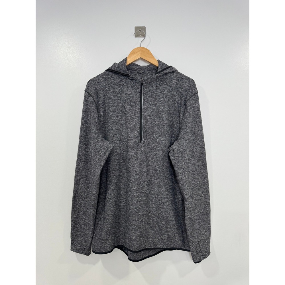 Lululemon Mens Grey Surge Warm 1/2 Zip Hoodie Athletic Pullover Large